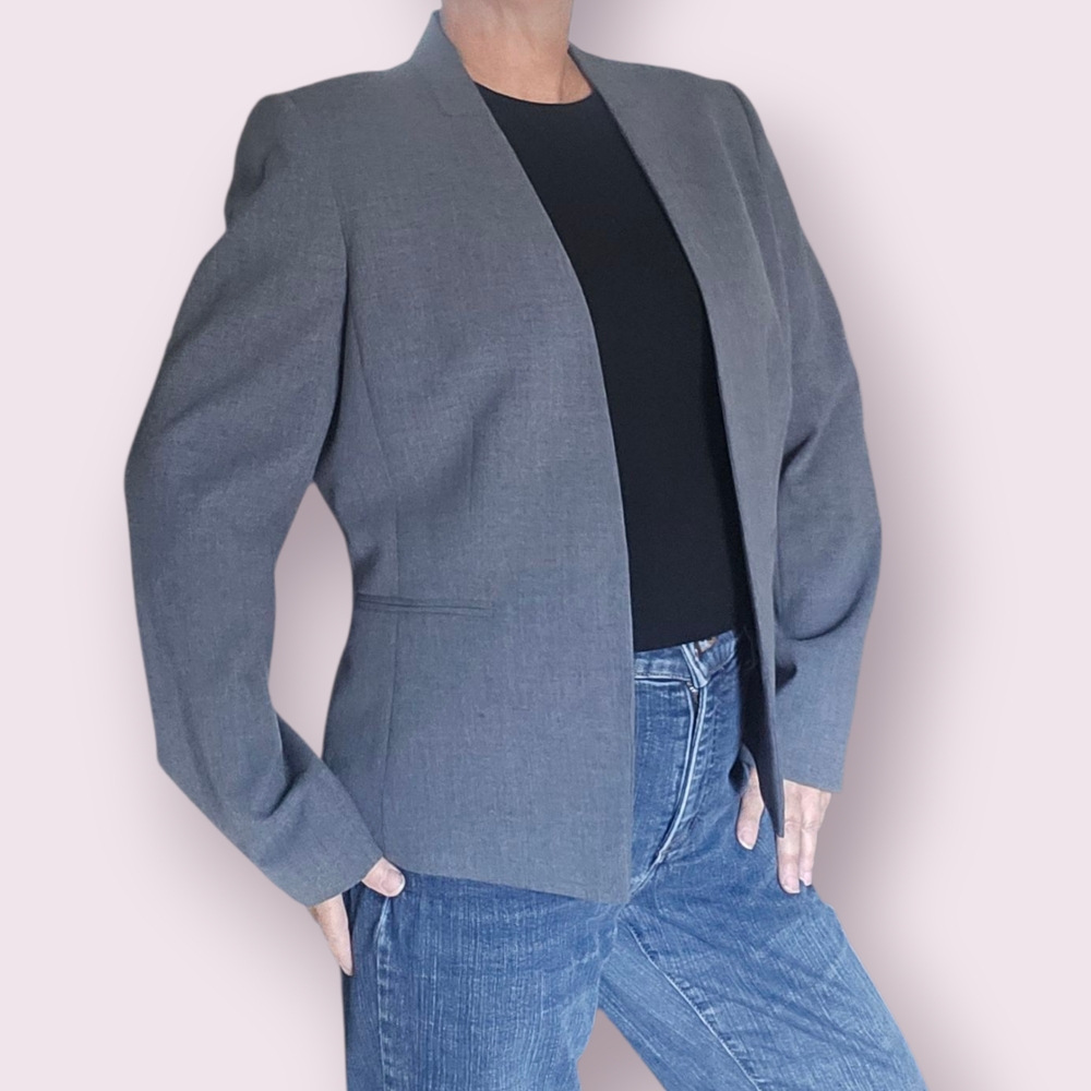 Tahari ASL Women's Gray Blazer Size 12 - Picture 2 of 5